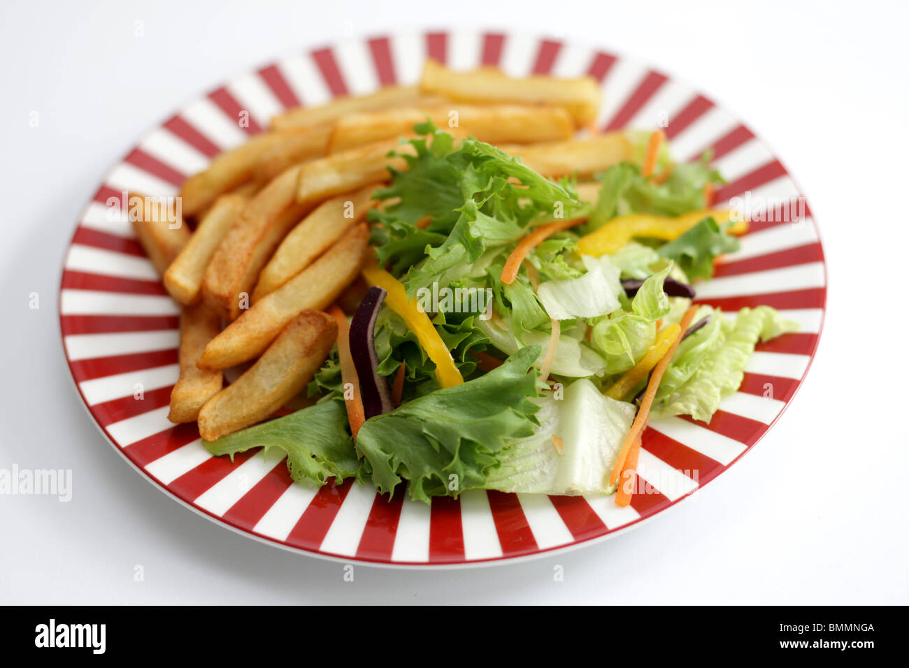 Salad and Chips Stock Photo Alamy