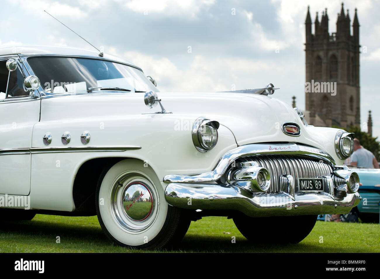 Buick eight front end, a classic American car, at Churchill vintage car show, Oxfordshire, England Stock Photo