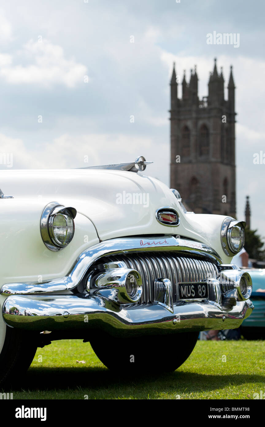 Buick eight front end, a classic American car, at Churchill vintage car show, Oxfordshire, England Stock Photo