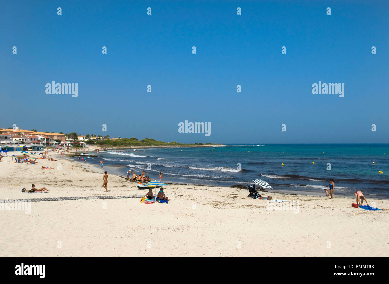 Punta Prima Beach, Menorca, Balearics, Spain Stock Photo - Alamy