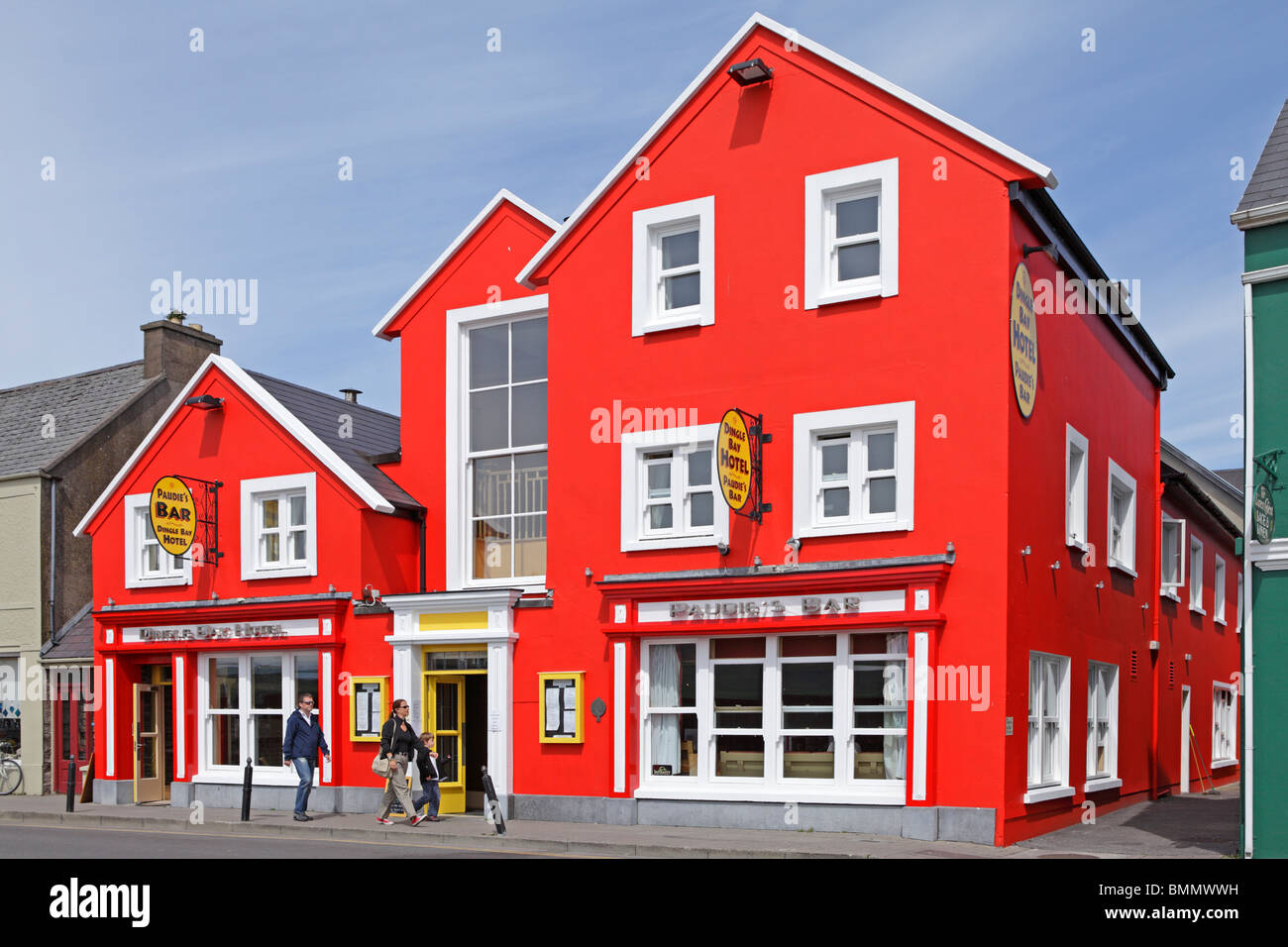 red houses, Dingle Town, Dingle Peninsula, Co. Kerry, Republic of