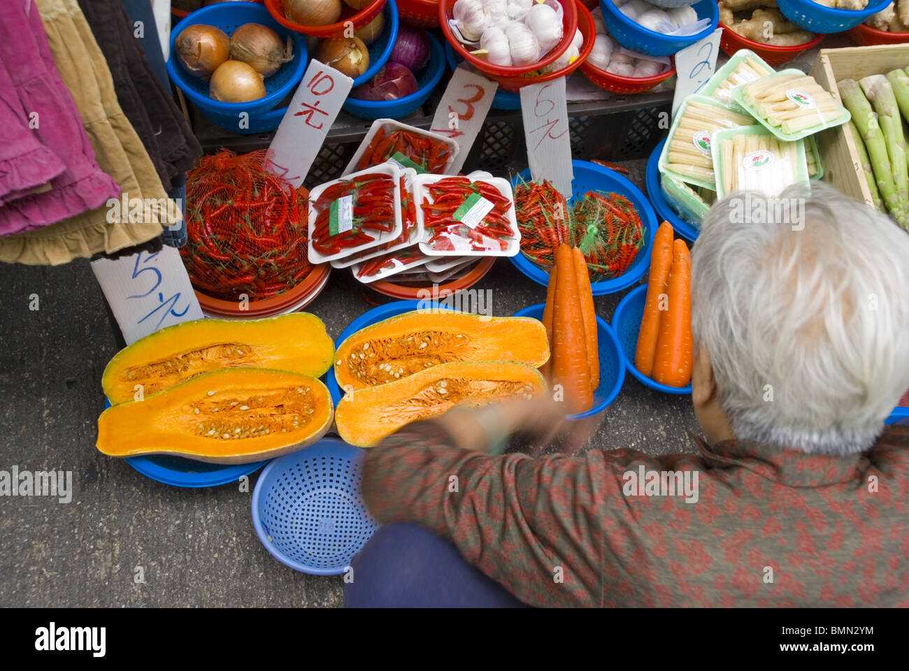 Hong Kong, Wanchai Market Stock Photo - Alamy