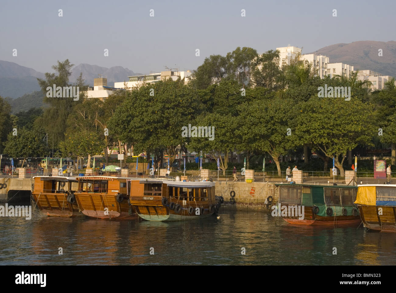 New Territories, Sai Kung, Harbour Boats Stock Photo