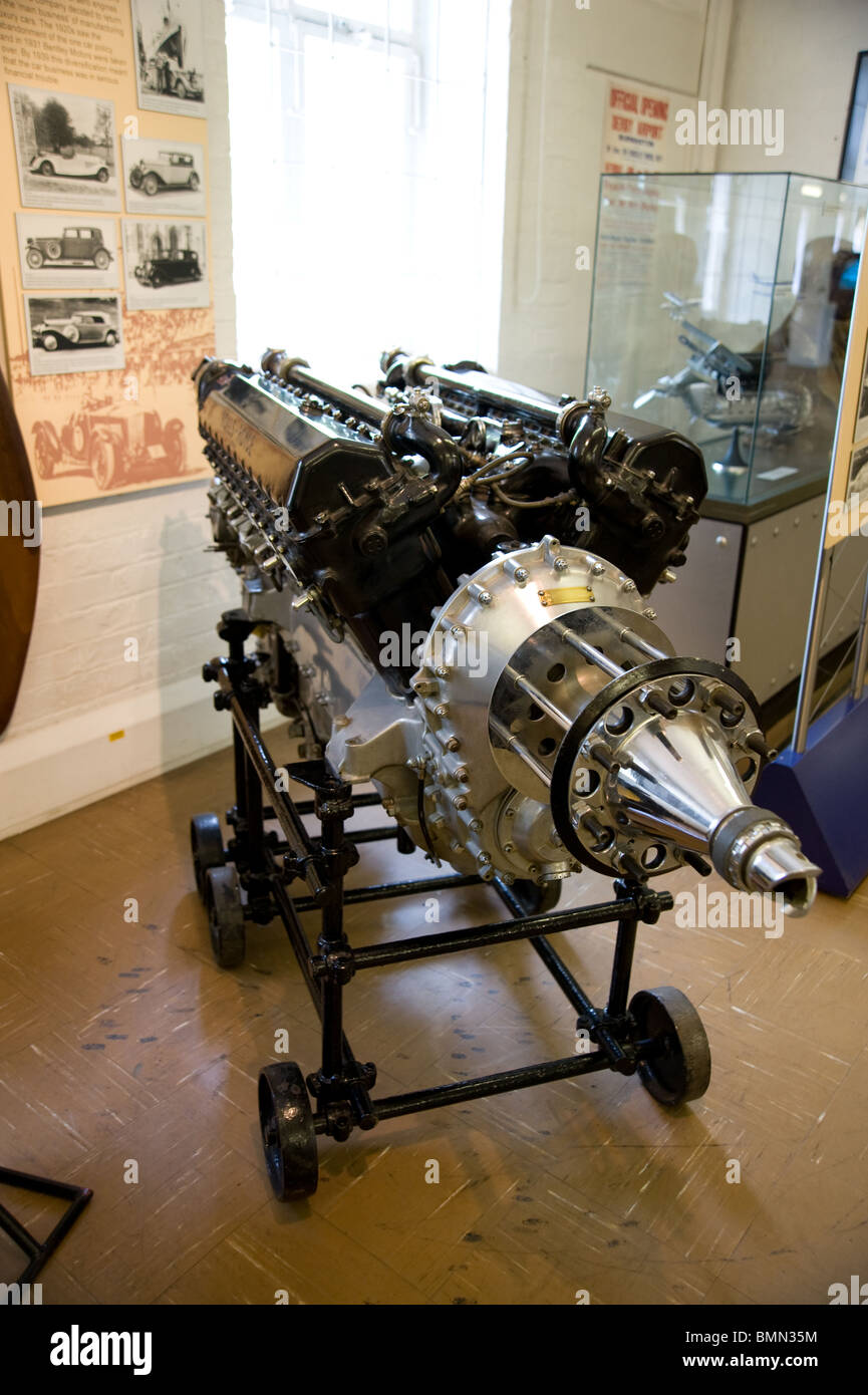 A cutaway Rolls Royce Kestrel engine at The Silk Mill Museum, Derby Stock Photo