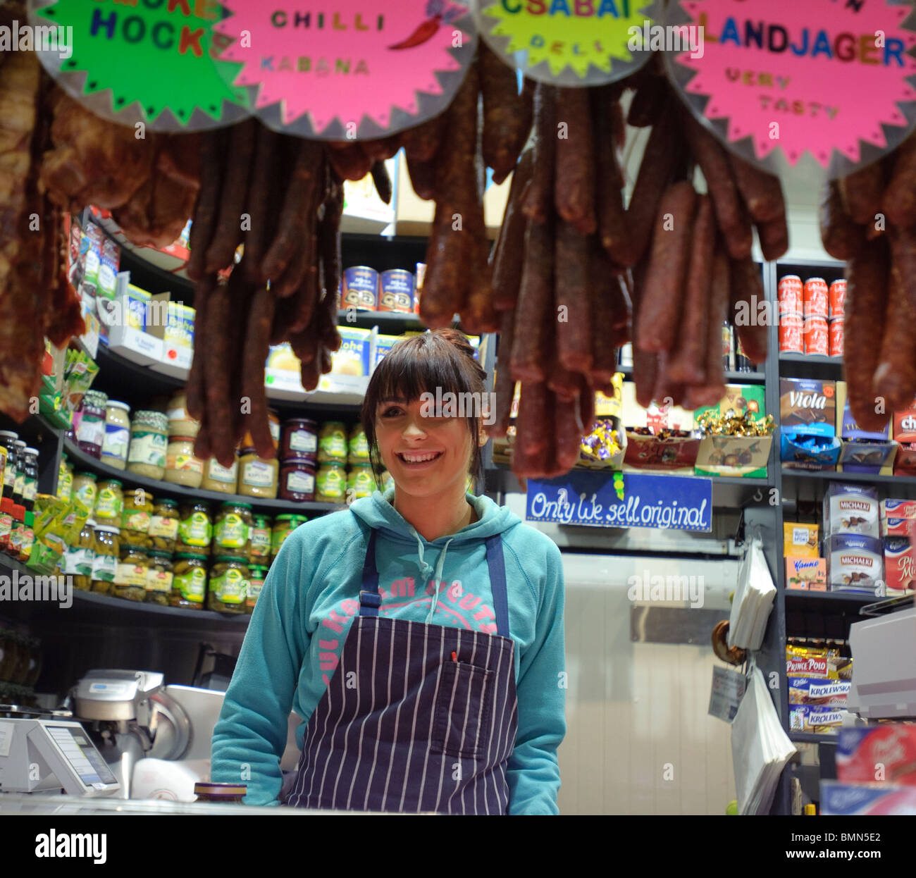 Sausage Shop in Victoria Market Stock Photo Alamy