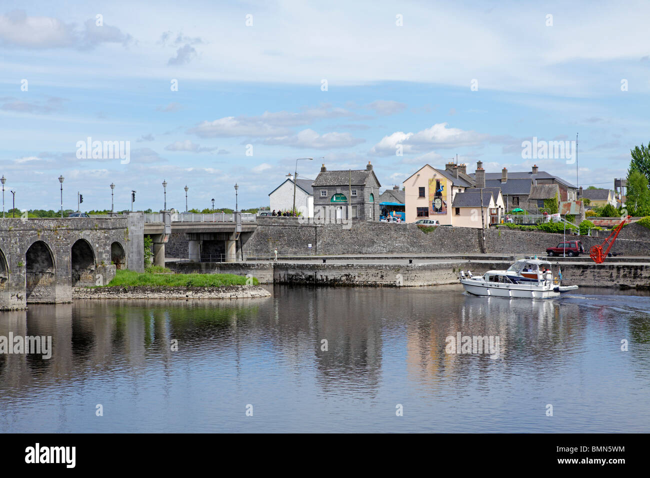 Shannonbridge, River Shannon, Co. Offaly, Republic of Ireland Stock