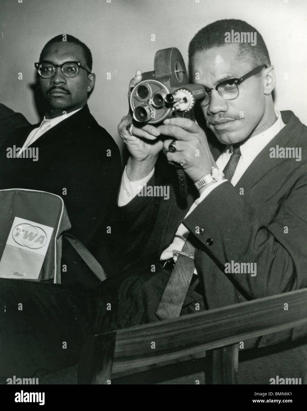 MALCOLM X - US Black Muslim leader in 1964 - see Description below Stock Photo