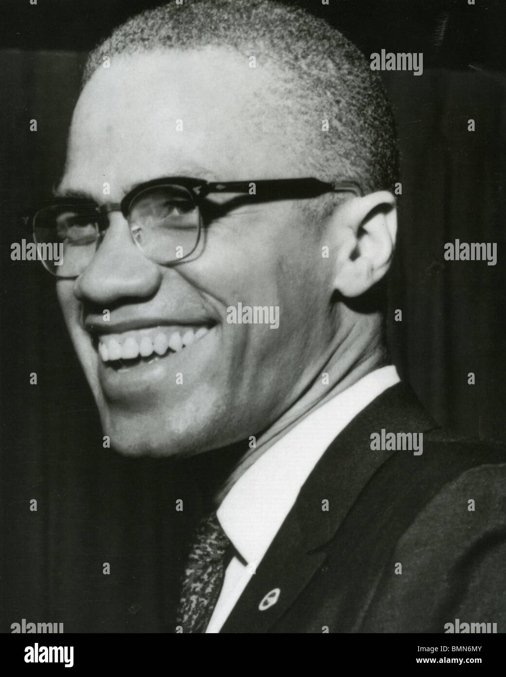 MALCOLM X  (1925-1965) African-American minister and human rights activist as head of the self-styled Nation of Islam Stock Photo