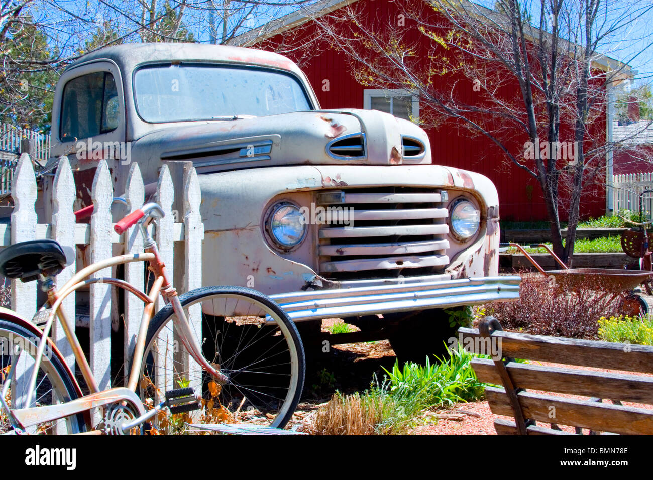 Antique Ford Truck Stock Photo