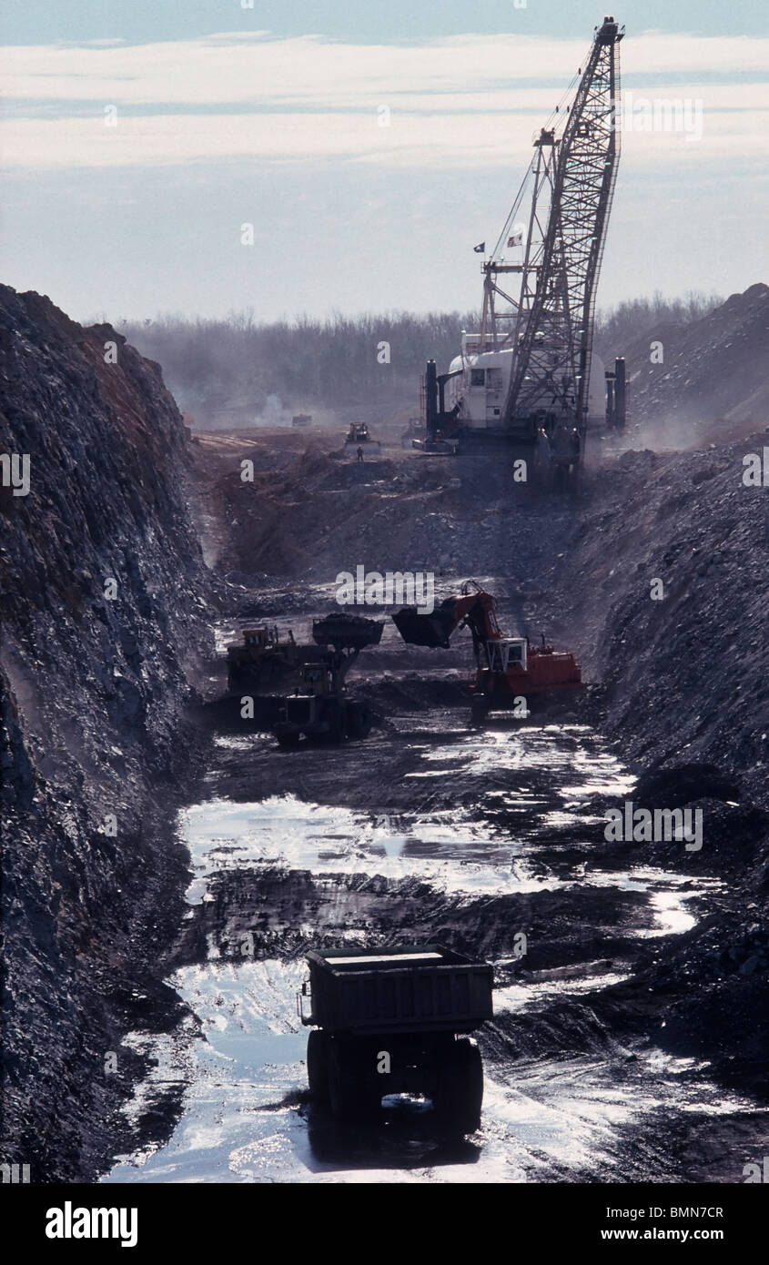 Open cast coal mining Kentucky USA Stock Photo Alamy