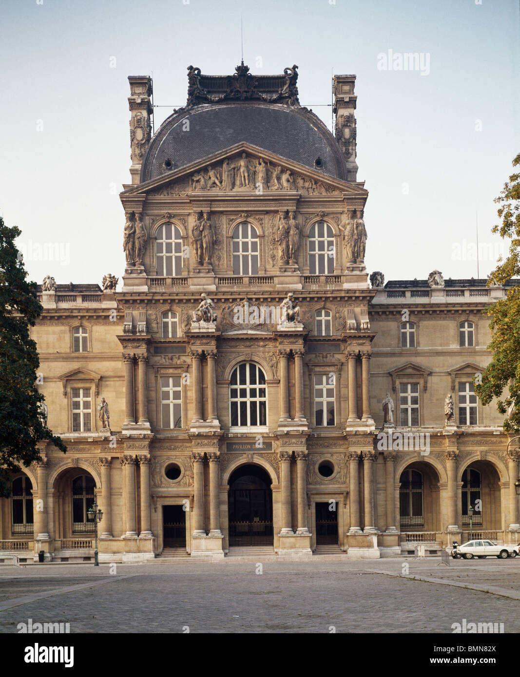 Porte Denon, The Louvre. Paris built in reign of Napoleon III Stock Photo
