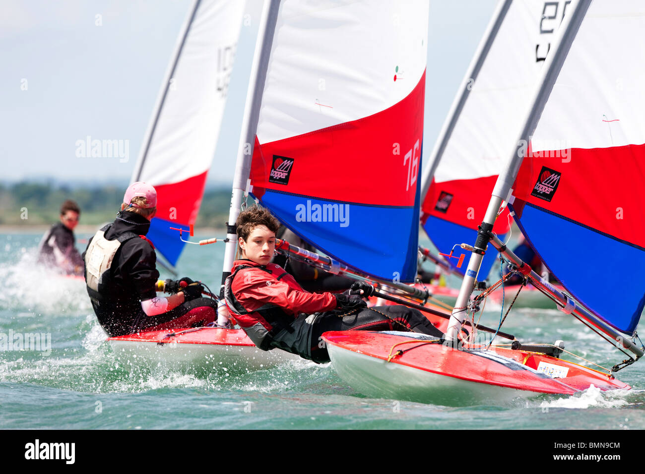 topper dinghy racing in Chichester Harbour, UK Stock Photo Alamy