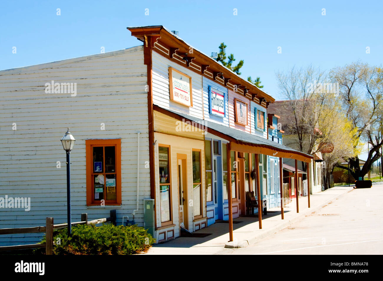 Downtown buildings of historic Elizabeth Colorado Stock Photo Alamy