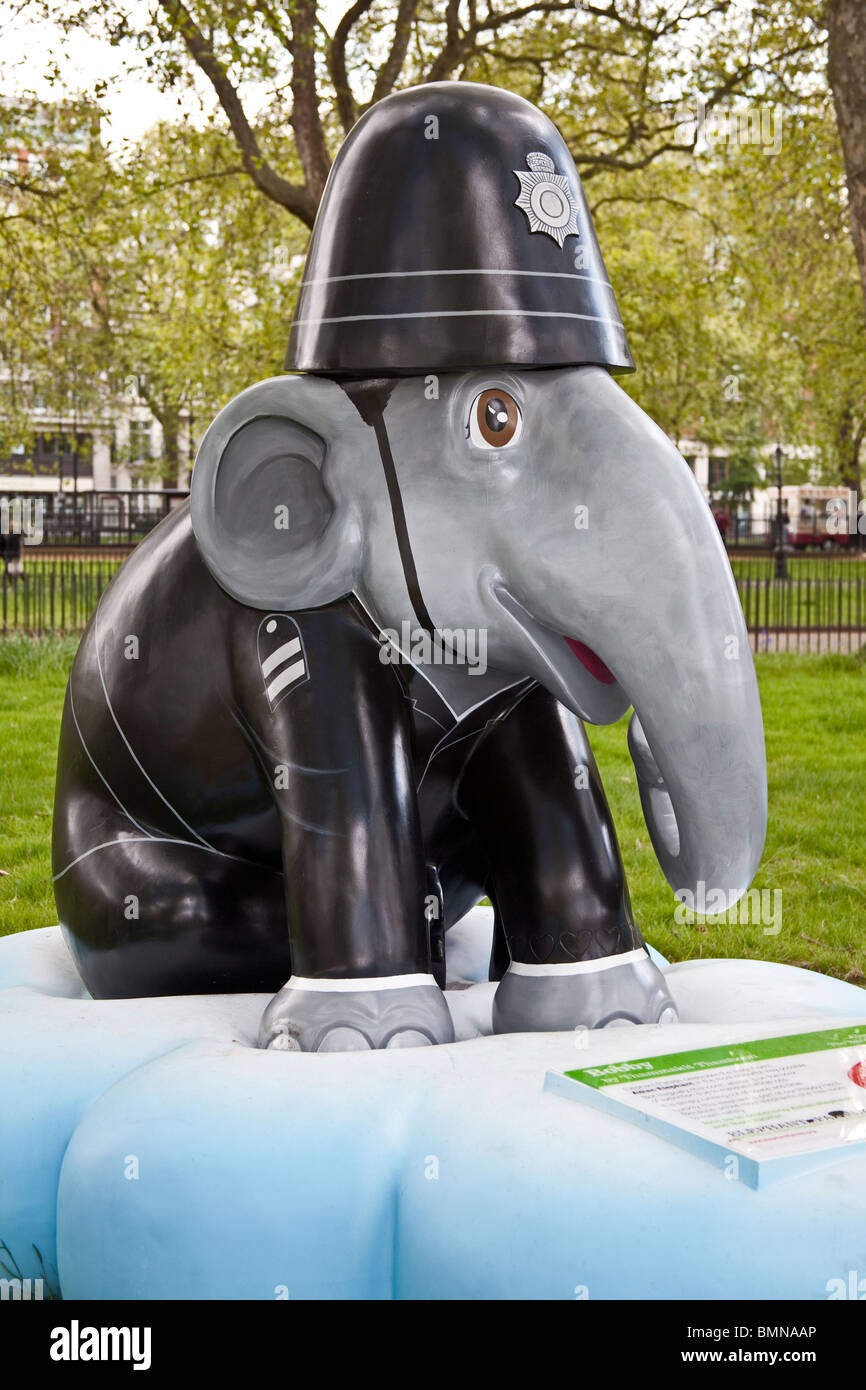 London, Hyde Park ; Elephants On Parade ; May 2010 Stock Photo