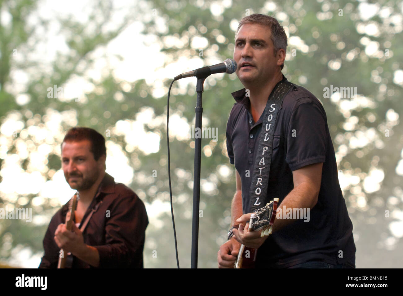 Taylor Hicks, performing at the Balloon Festival, Jamesville, NY June 13, 2010 Stock Photo