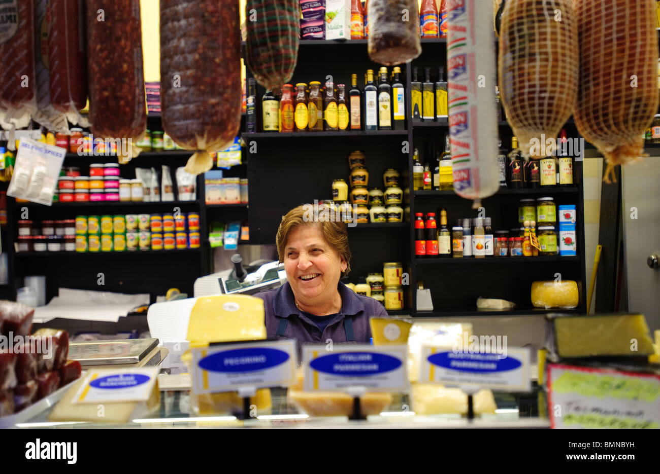Sausage Shop in Victoria Market Stock Photo Alamy