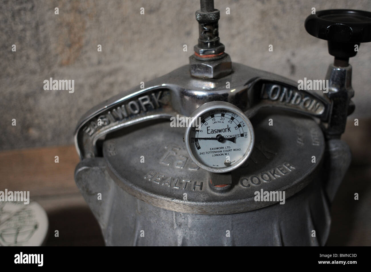 Easiwork,health cooker,cooking,guage,pressure cooker Stock Photo