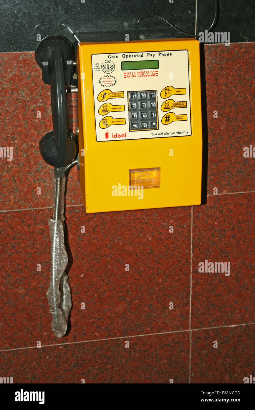 A pay and use Telephone booth Stock Photo