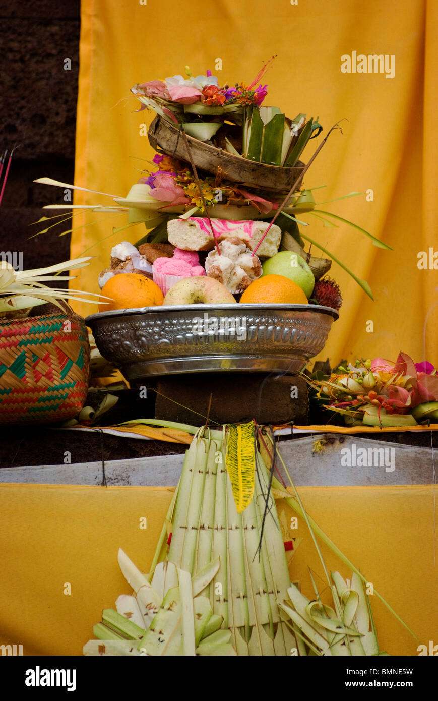 In Bali, Indonesia people construct elaborate and colorful Hindu ...