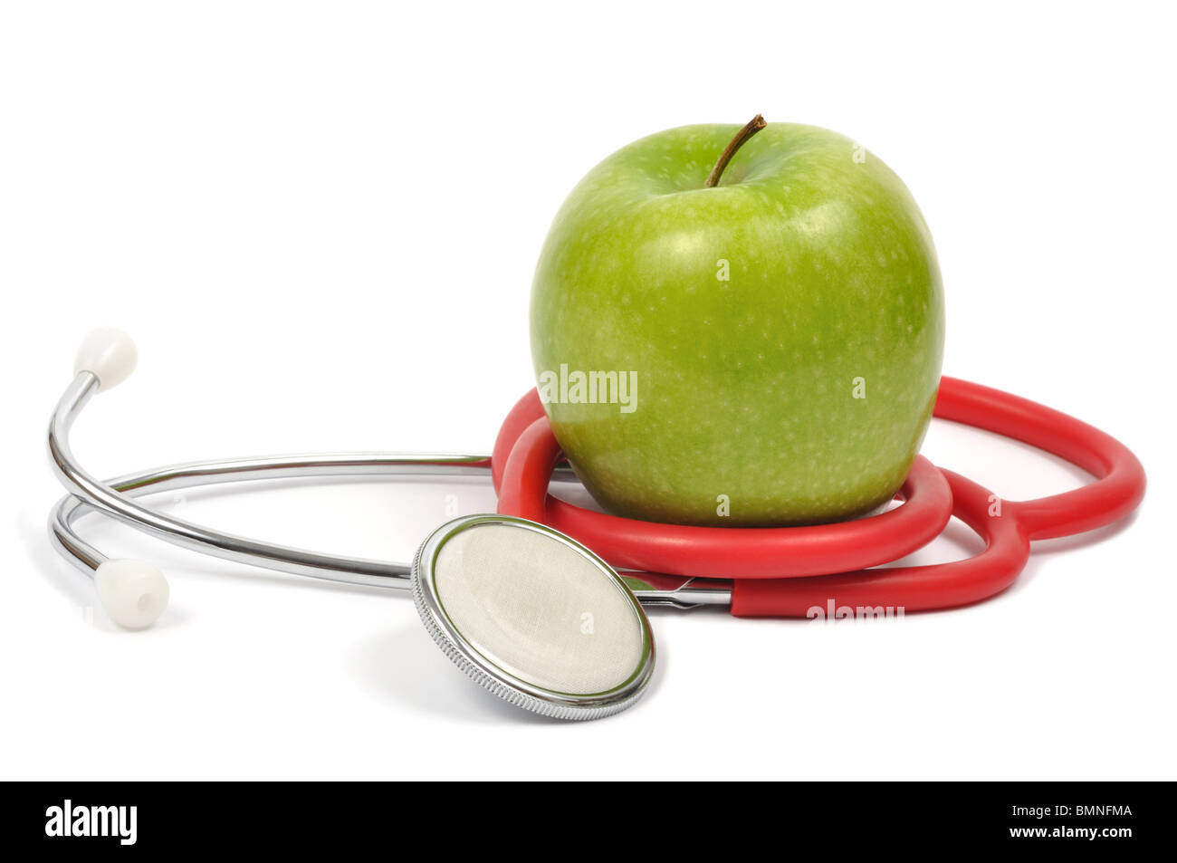 Apple and Stethoscope Stock Photo