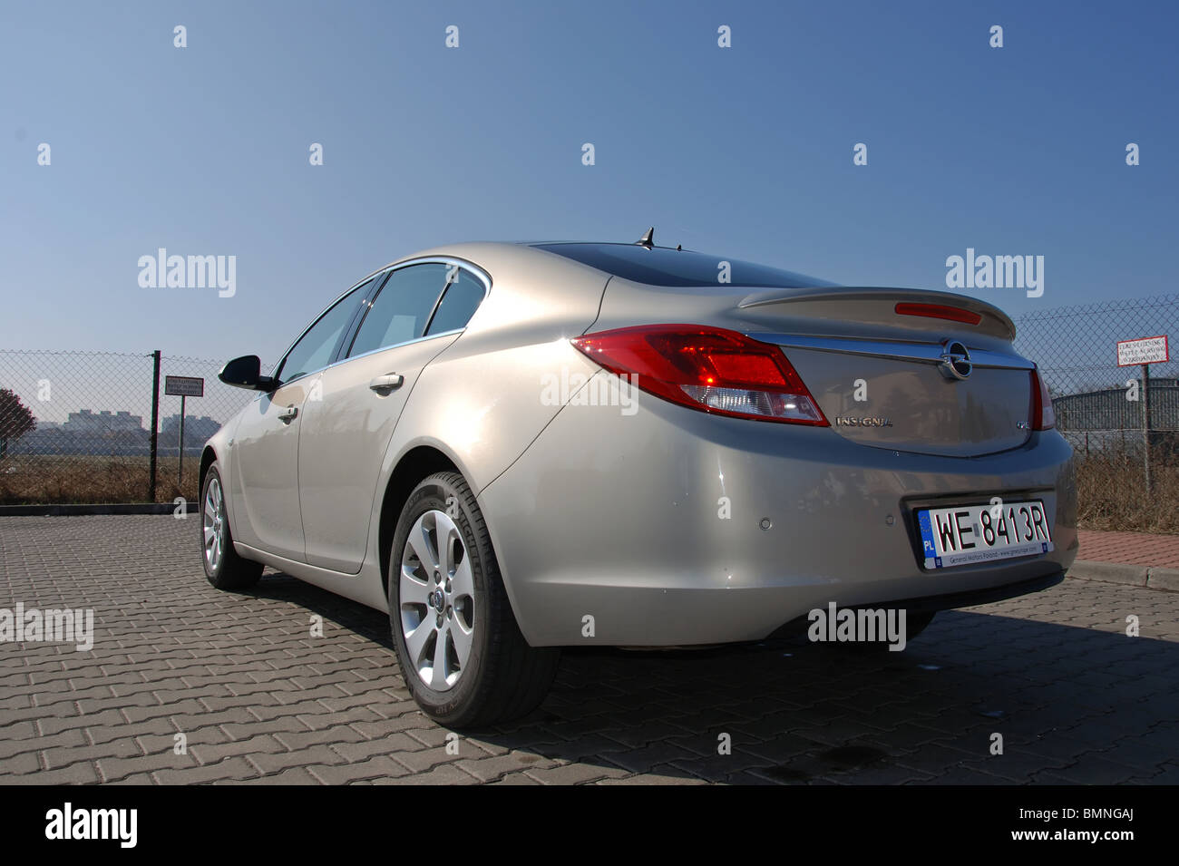 Opel Insignia 1.9 CDTI - 2009 - silver metallic - five doors - German popular higher middle class car, segment D - on street Stock Photo