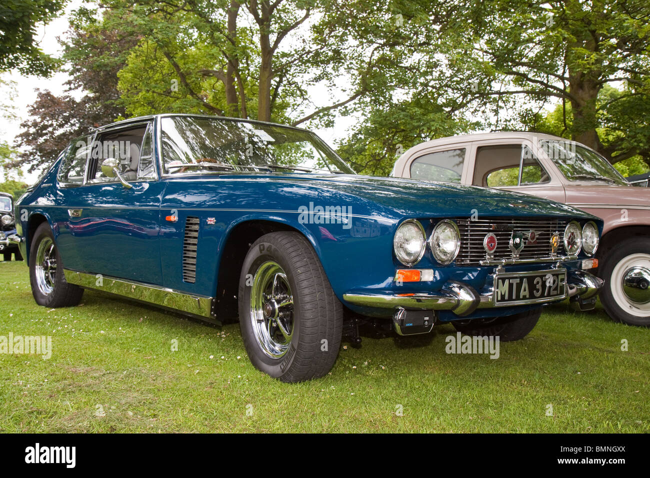 Blue jensen Intercepter classic car Stock Photo