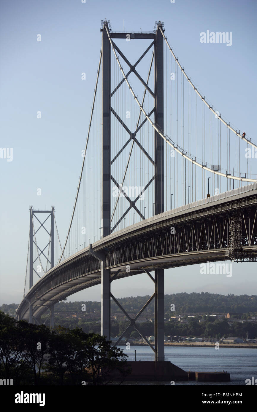 Views of the Forth Road Bridge from Fife. Stock Photo