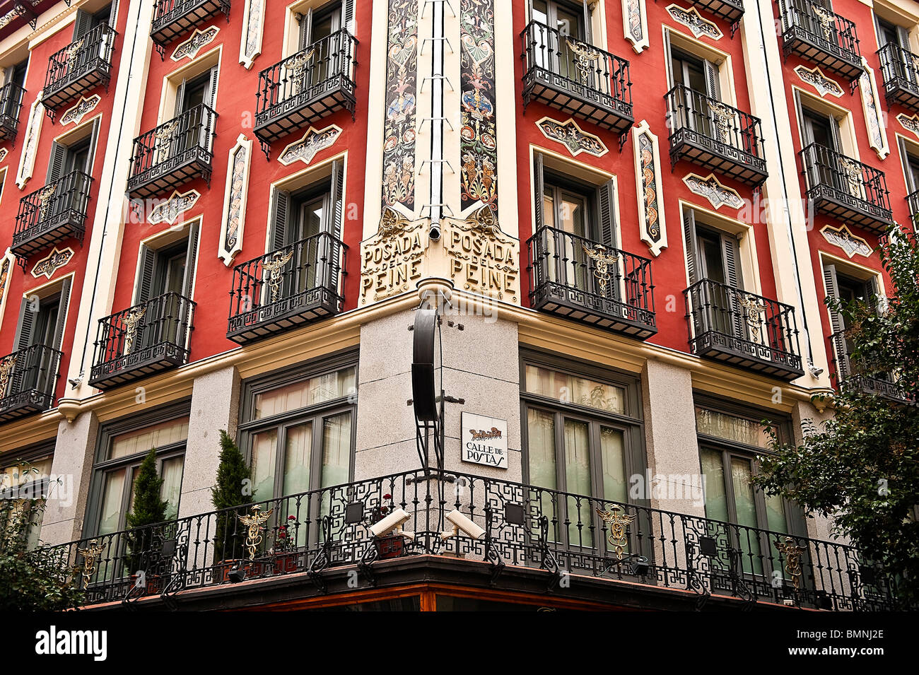 The Petit Palace Posada del Peine, the oldest hotel in Spain, circa 1610, Madrid, Spain. Stock Photo