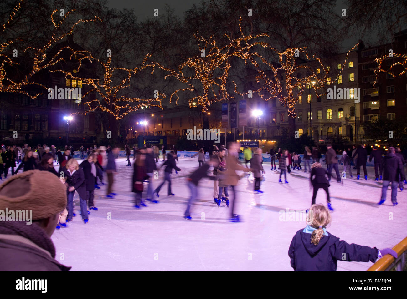 London, Natural History Museum Ice Skating Stock Photo Alamy