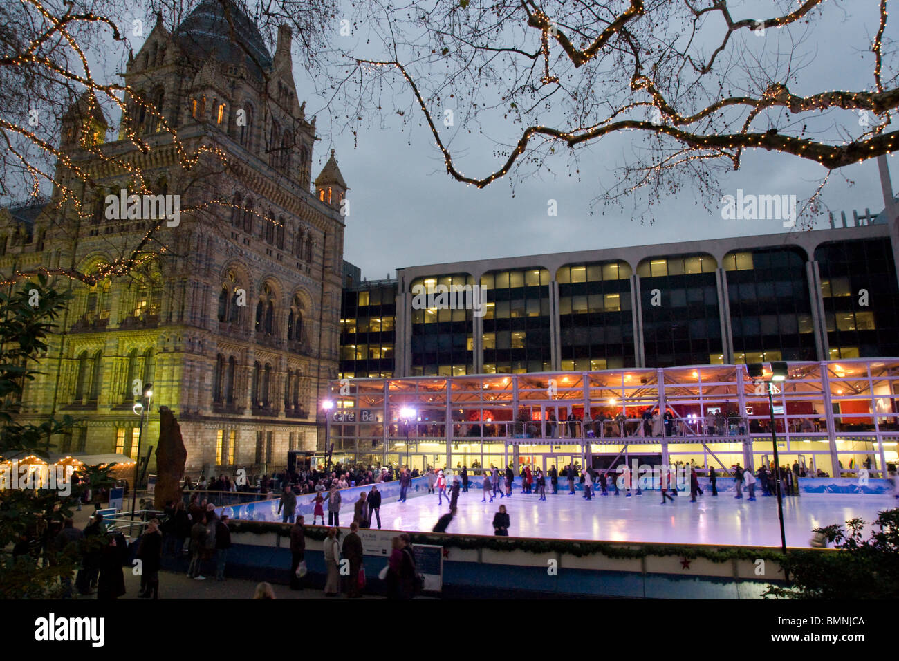 London, Natural History Museum Ice Skating Stock Photo Alamy