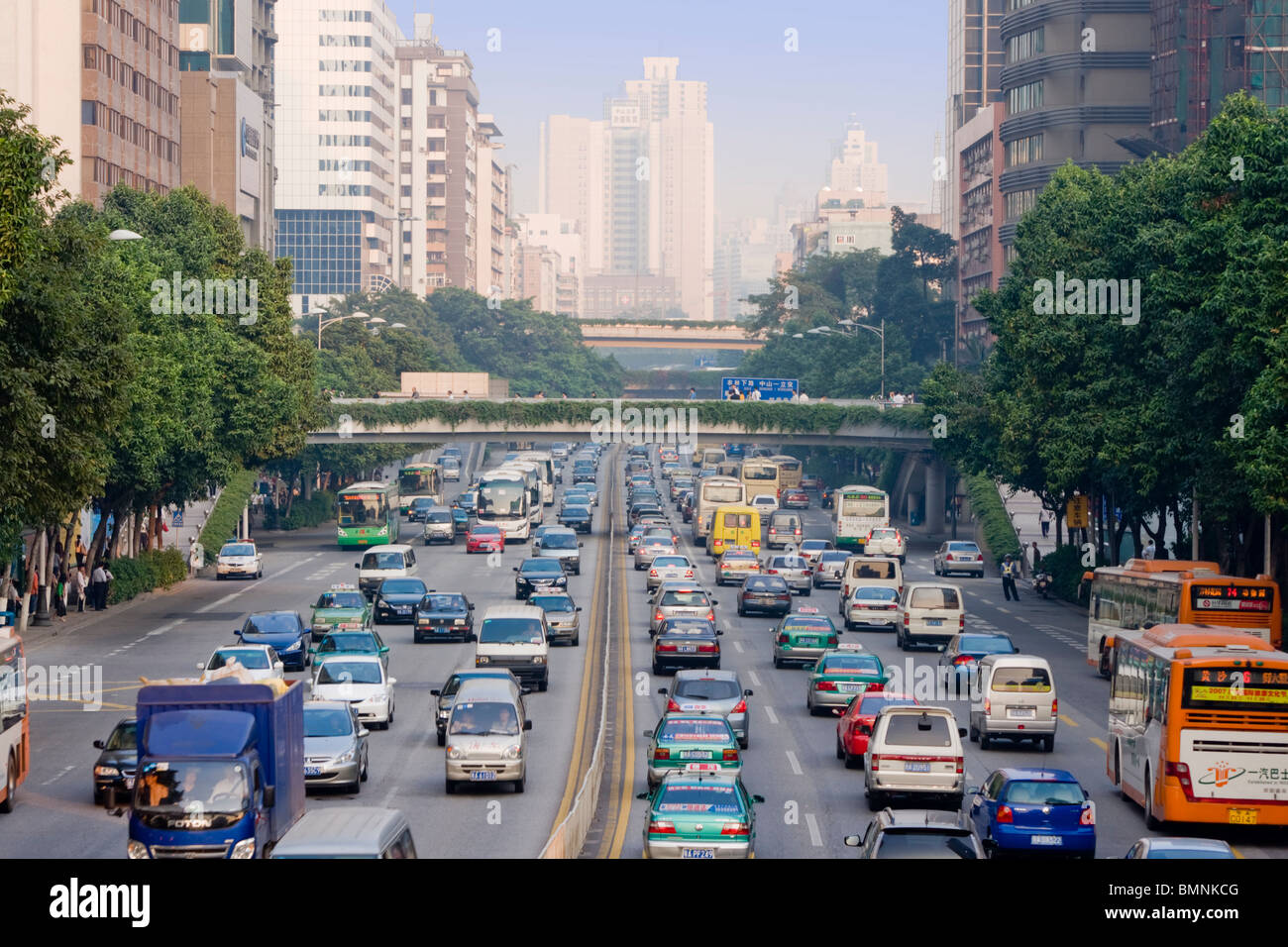 China Guangzhou Canton Streetscene Highway Stock Photo