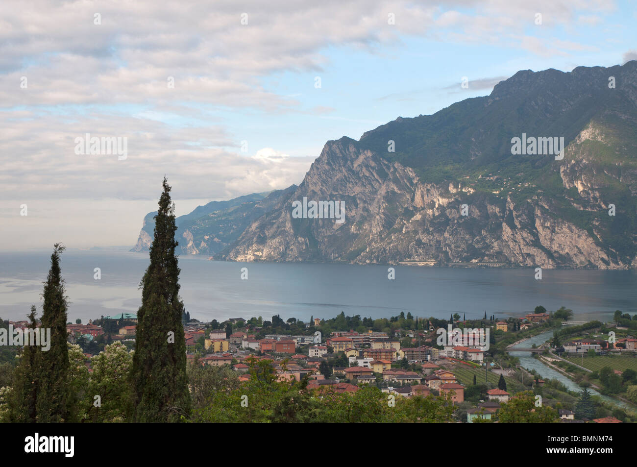 Garda Lake, Italy  (village of Nago - Torbole) Stock Photo