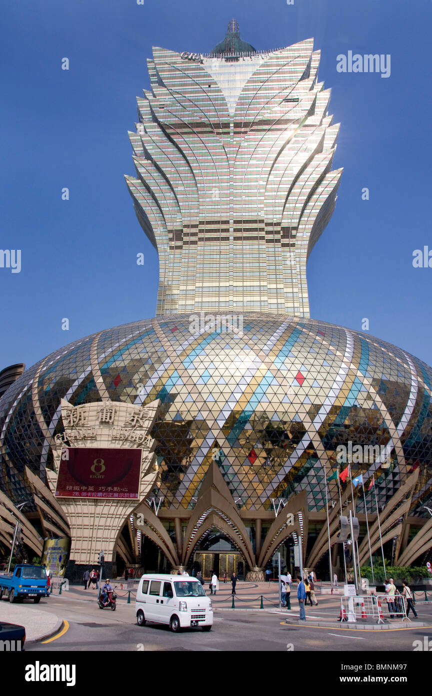 Asia, China, Macau, Gran Lisboa Casino Stock Photo