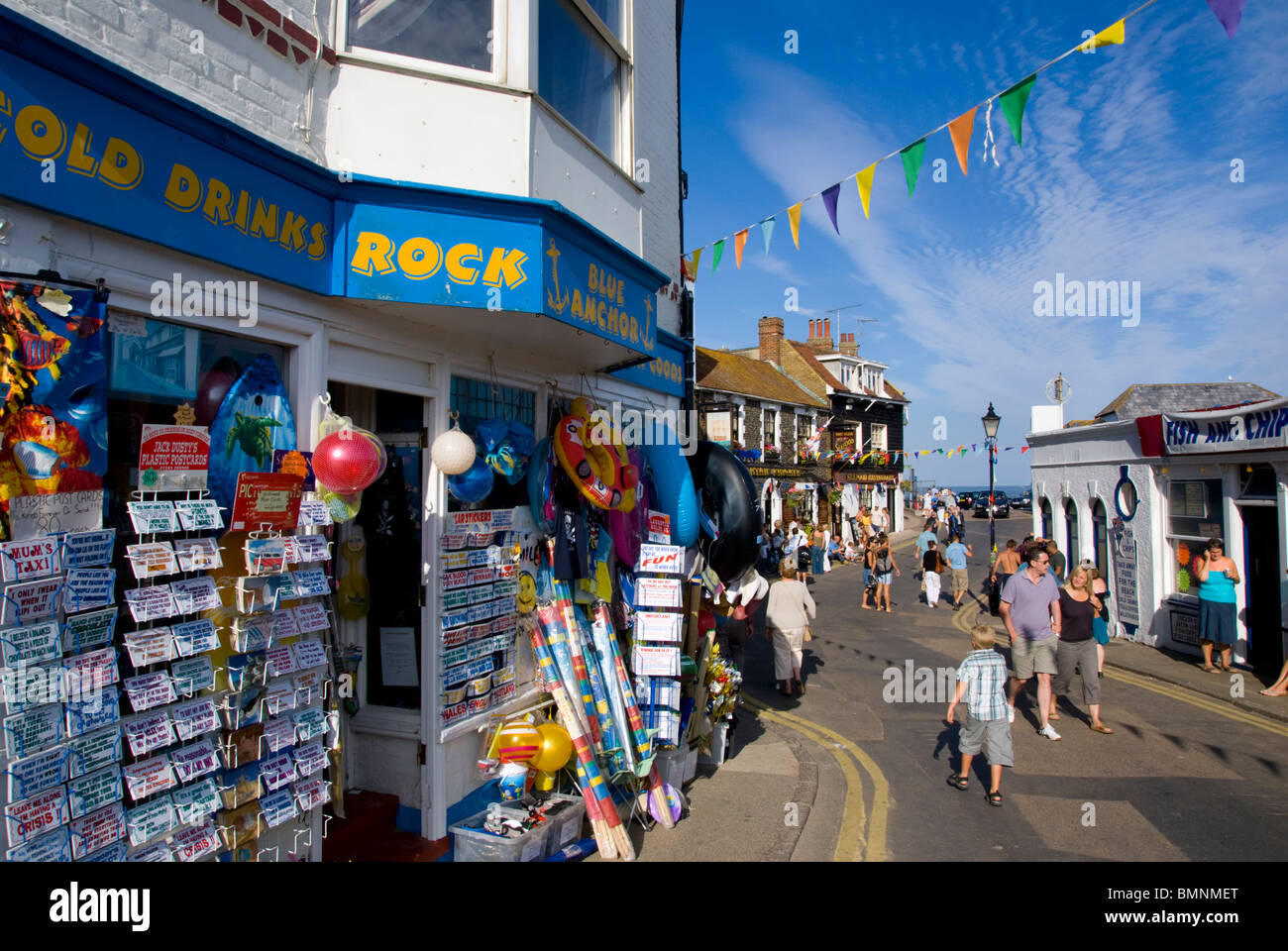 Europe, Uk, England, Kent, Broadstairs Beach Goods Shop Stock Photo