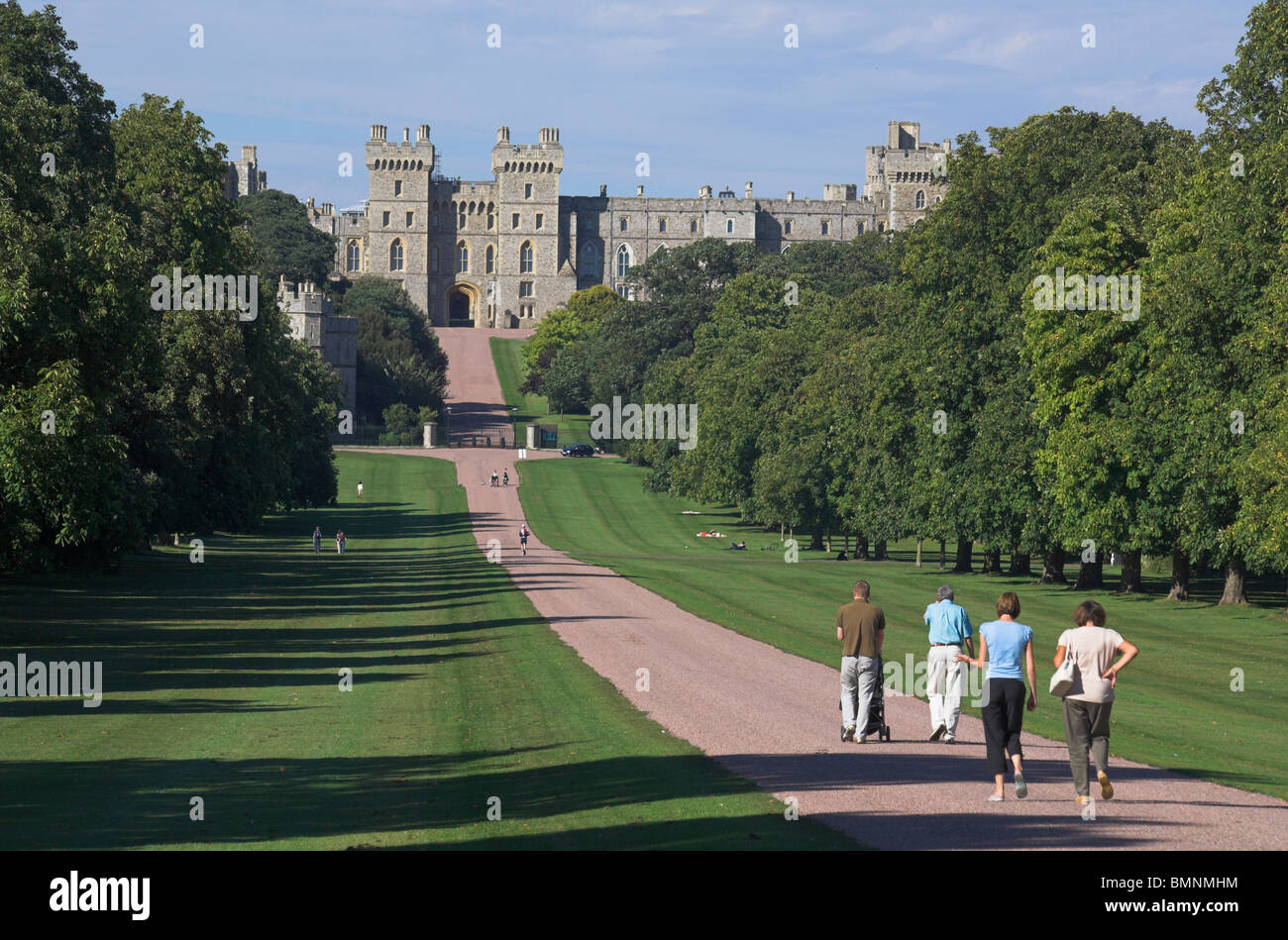 Windsor Castle From Long Walk Stock Photo