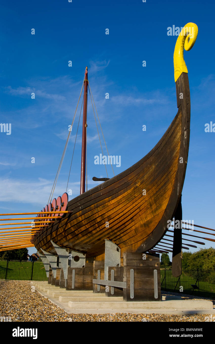 Europe, Uk, England, Kent, Thanet, Ramsgate, Hugin Viking Ship Stock Photo