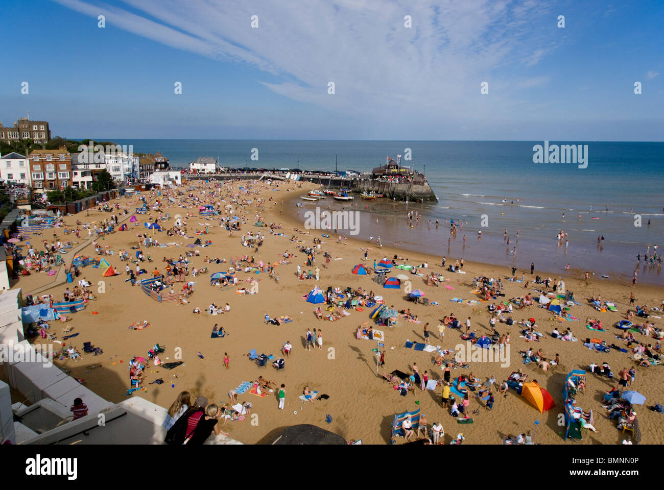 Europe, Uk, England, Kent, Broadstairs Beach Viking Bay Stock Photo