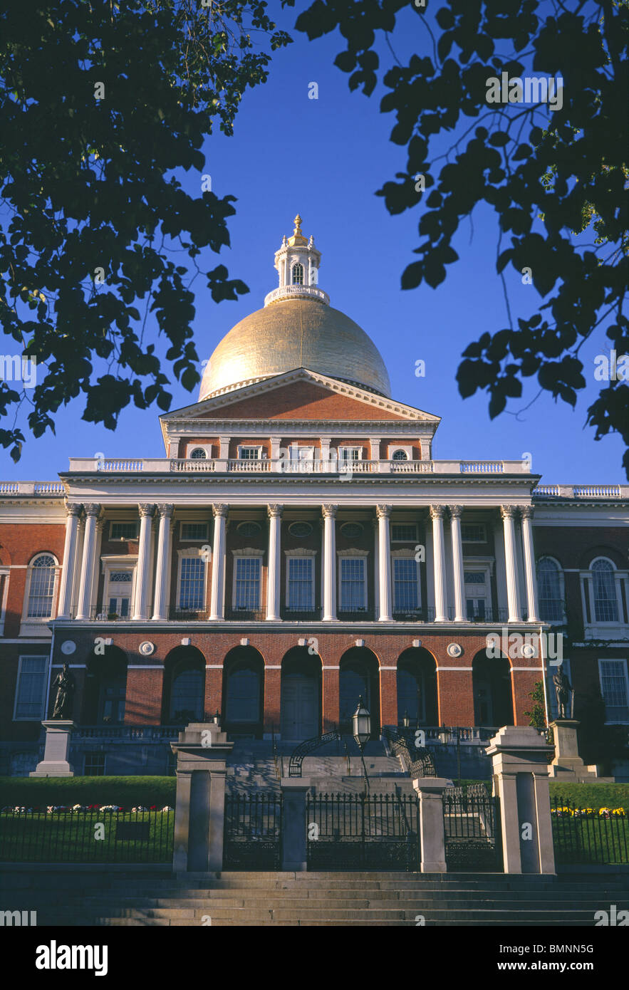 Boston, State Capitol Building House Stock Photo