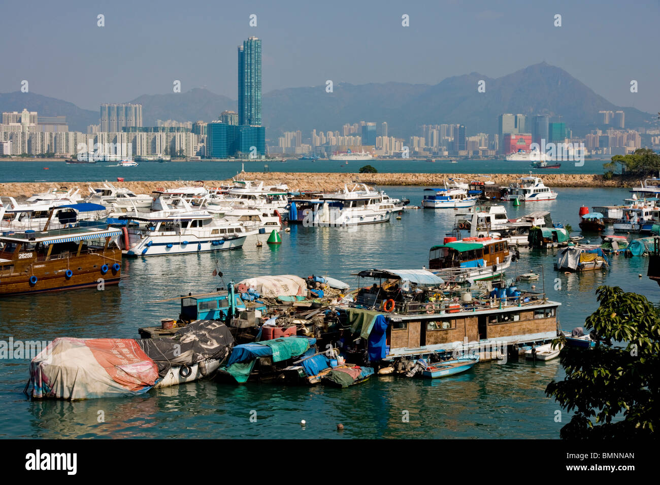 Hong Kong, Causeway Bay Waterfront Stock Photo