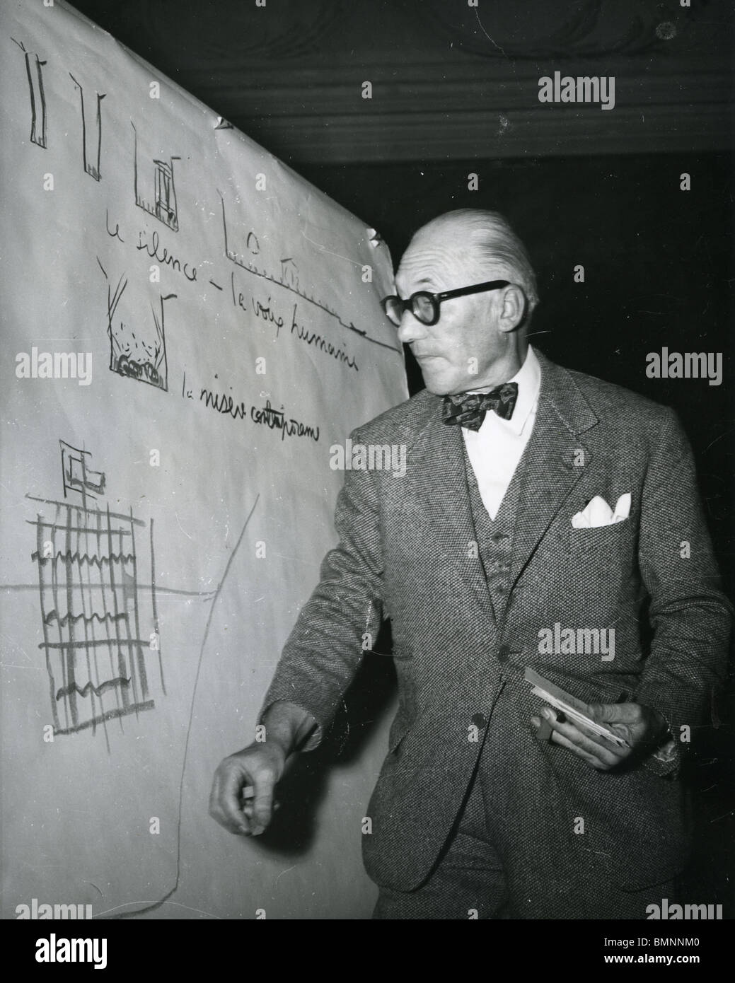 LE CORBUSIER Swiss French Architect Giving A Talk In Venice On The le-corbusier-swiss-french-architect-giving-a-talk-in-venice-on-the