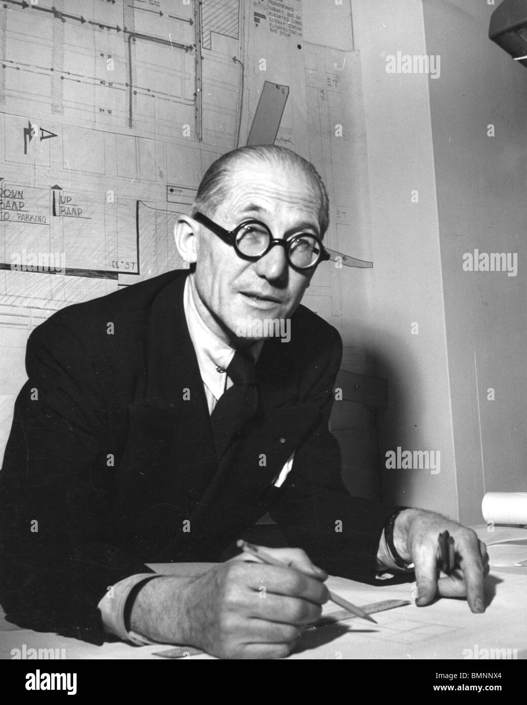 LE CORBUSIER - Swiss-French architect (1887-1965) here in 1946 Stock ...