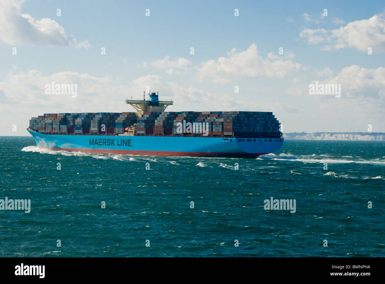 English Channel Shipping Stock Photo