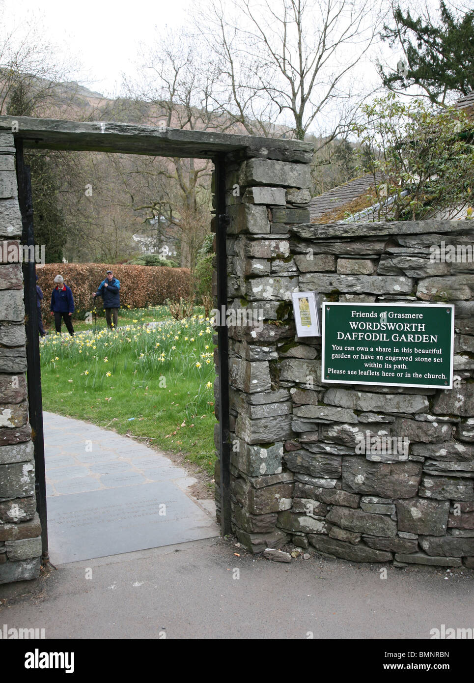 The Wordsworth Daffodil garden at Grasmere, The English Lake District
