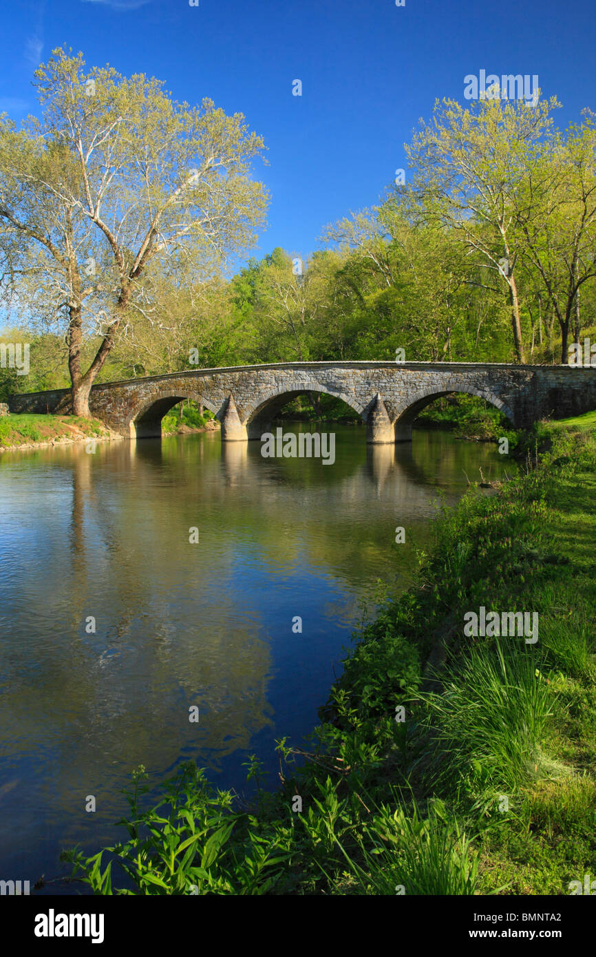 Burnside Bridge, Antietam National Battlefield, Sharpsburg, Maryland, USA Stock Photo