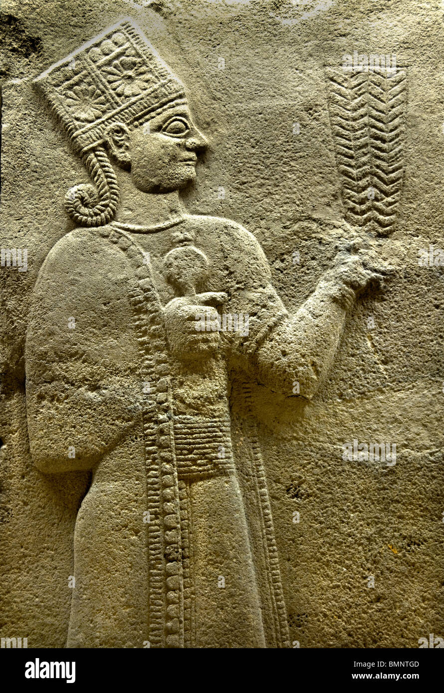Royal Prince Neo Hittite 1000 BC 800 BC from Orthostat Karkamis Gaziantep   Anatolian Museum Ankara Stock Photo