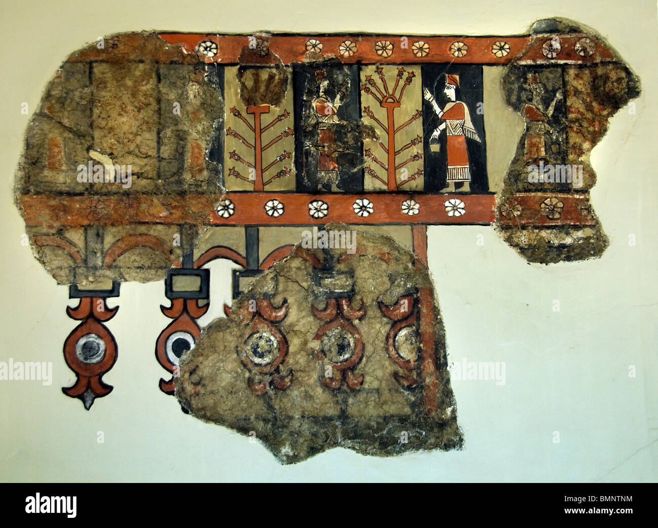 Urtatian Wall Paintings from Alintepe near Erzincan 8/9 cent  BC Anatolian Museum Ankara Stock Photo