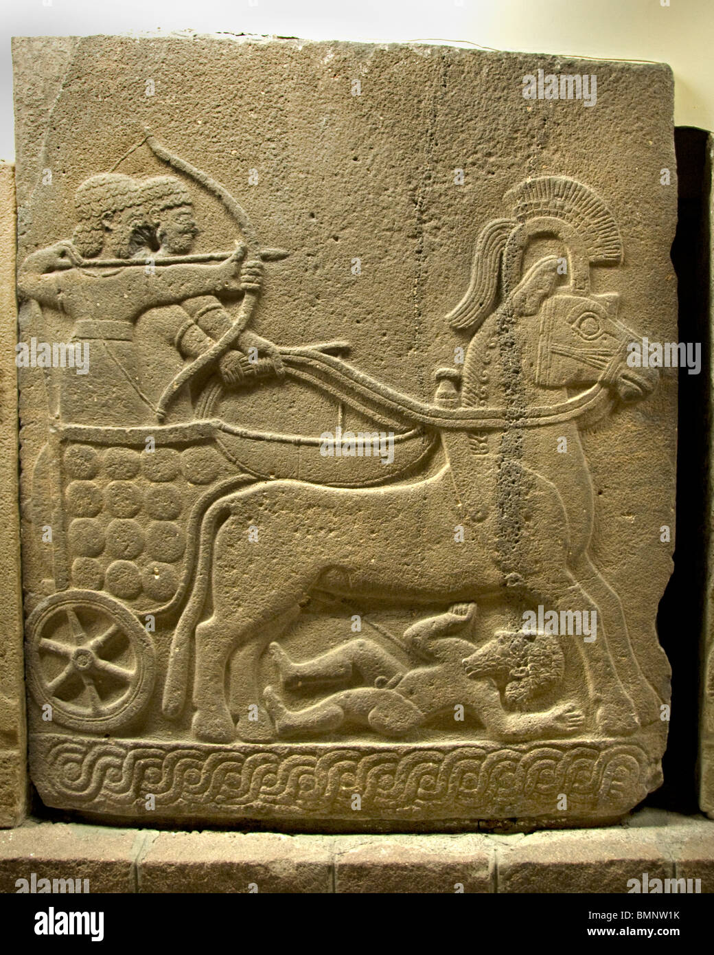 War Chariot  Neo Hittite 1000 BC 800 BC from Orthostat Karkamis Gaziantep   Anatolian Museum Ankara Stock Photo