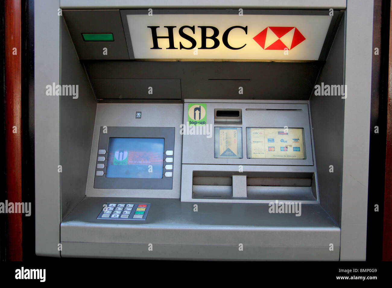 HSBC ATM machine in Market Drayton, Shropshire Stock Photo