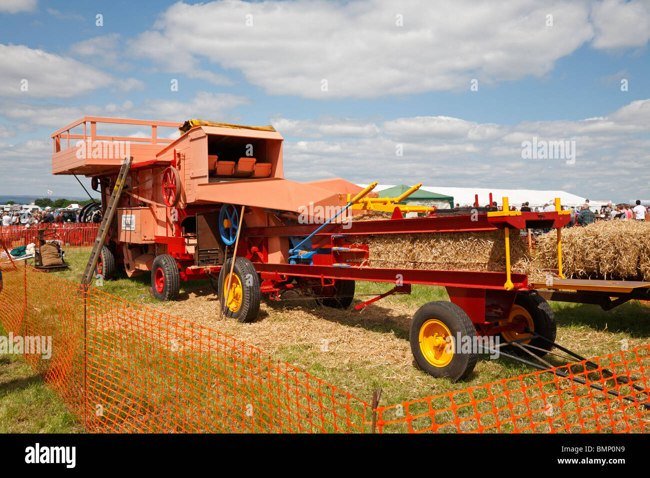 Vintage combine harvester honley show hires stock photography and