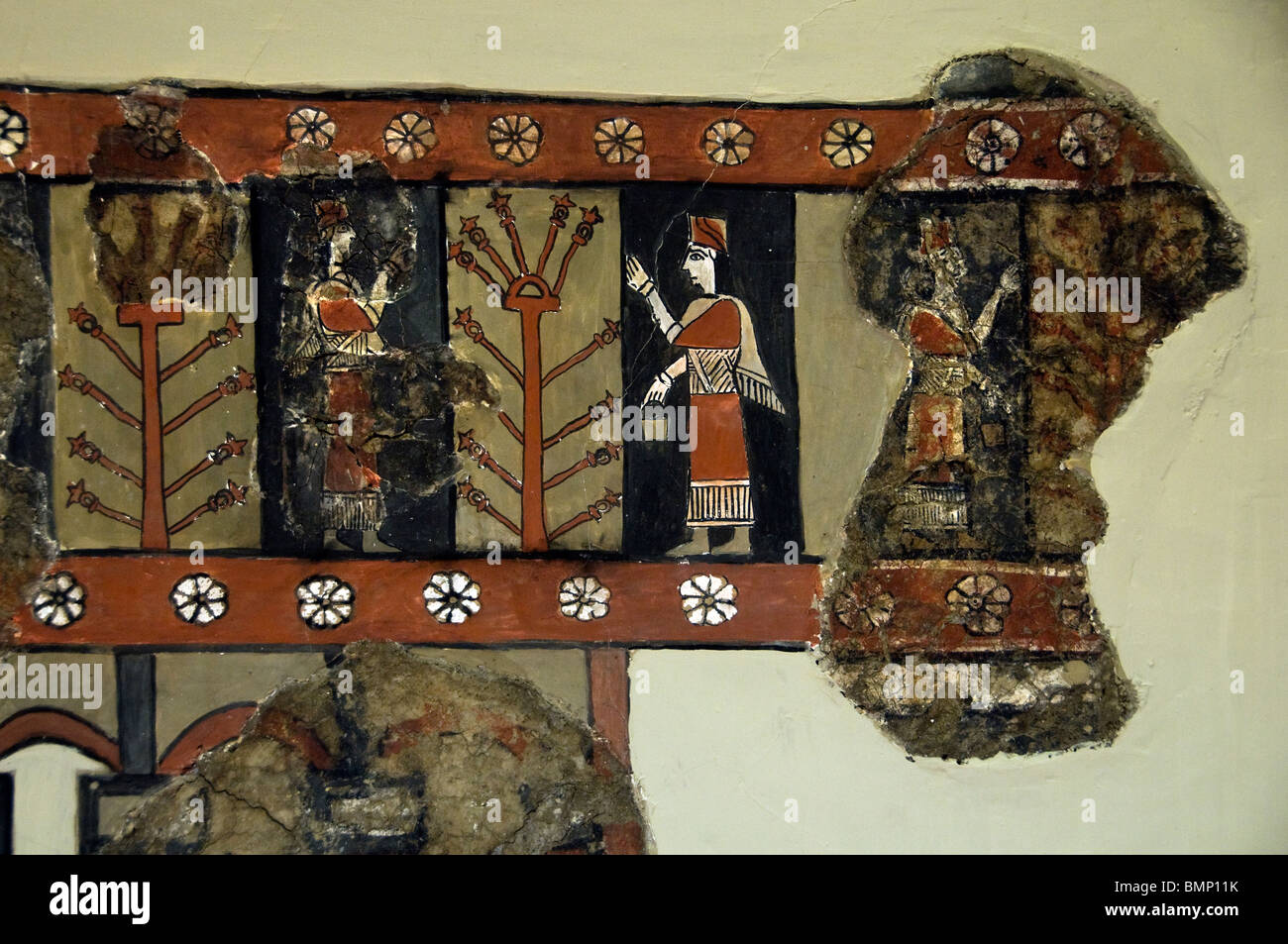 Urtatian Wall Paintings from Alintepe near Erzincan 8/9 cent  BC Anatolian Museum Ankara Stock Photo